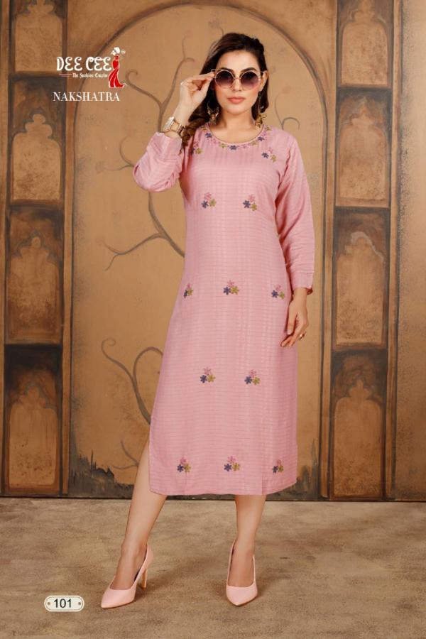 DeeCee Nakshatra Rayon Hand Wrok Designer Kurti collection